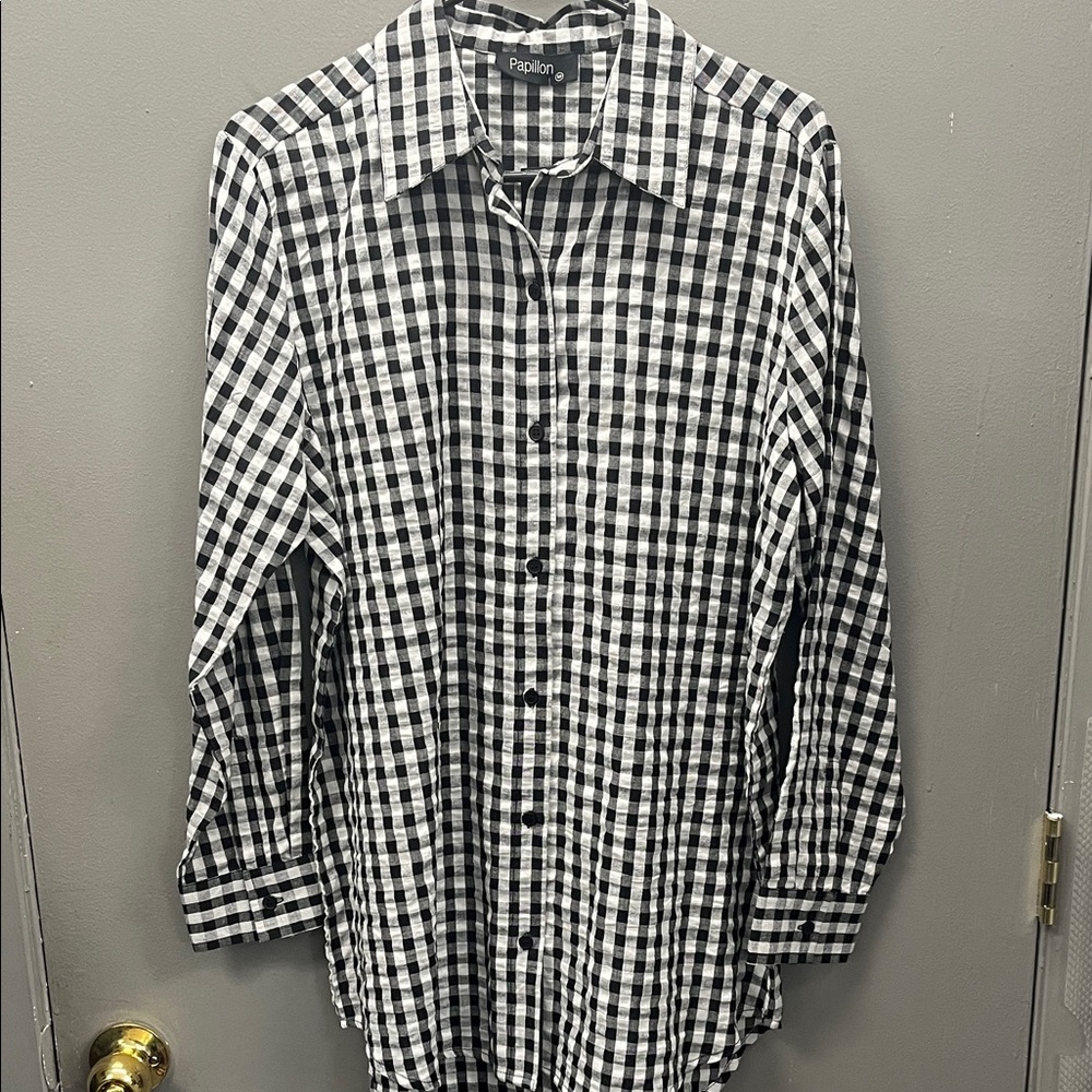 Papillon Black and White Checkered Shirt